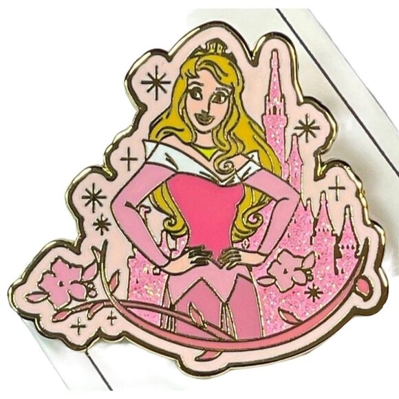 Disney Jewelry - Disney Aurora Trading Pin Sleeping Beauty Princess Sparkle Lapel Pin Brooch Gift